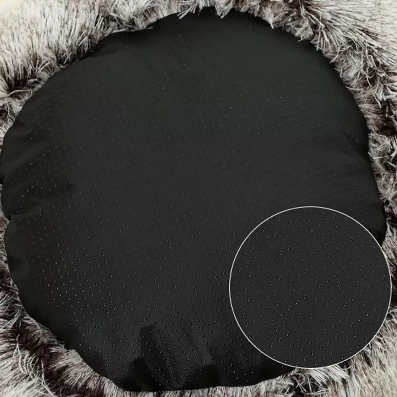 Winter Plush Round Cat Bed and Sleep Bag - 2-in-1 Warm Nest for Cats and Small Dogs